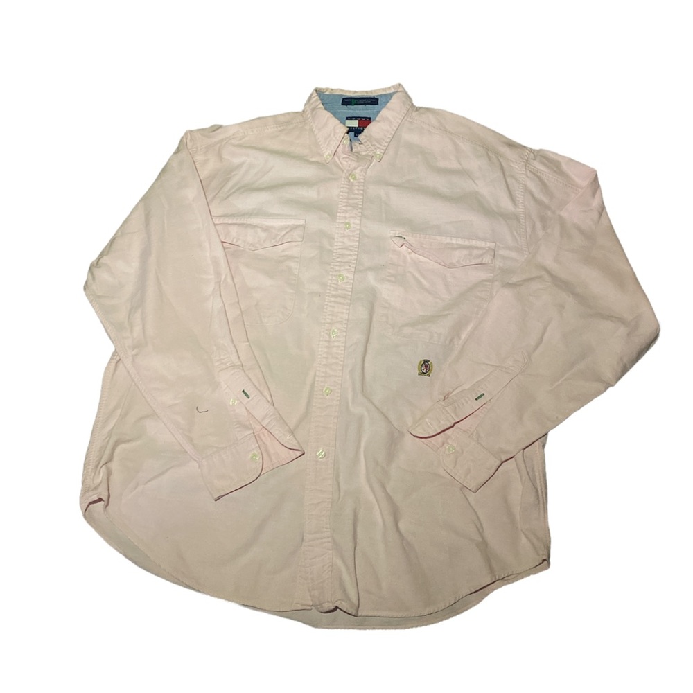 Vintage Tommy Hilfiger baby pink flannel